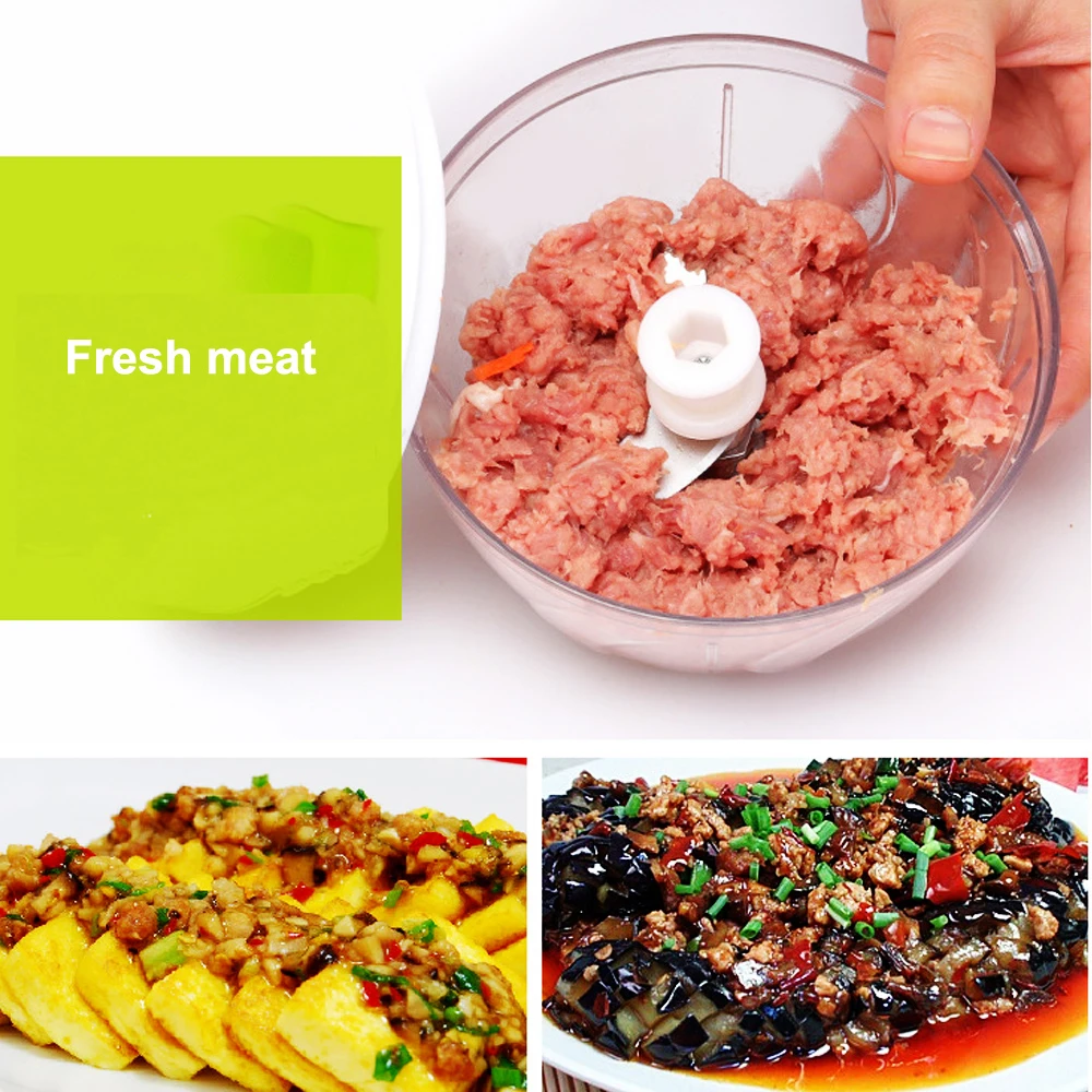 Ручной измельчитель Ручная Веревка Кухонный комбайн овощерезка Салатница