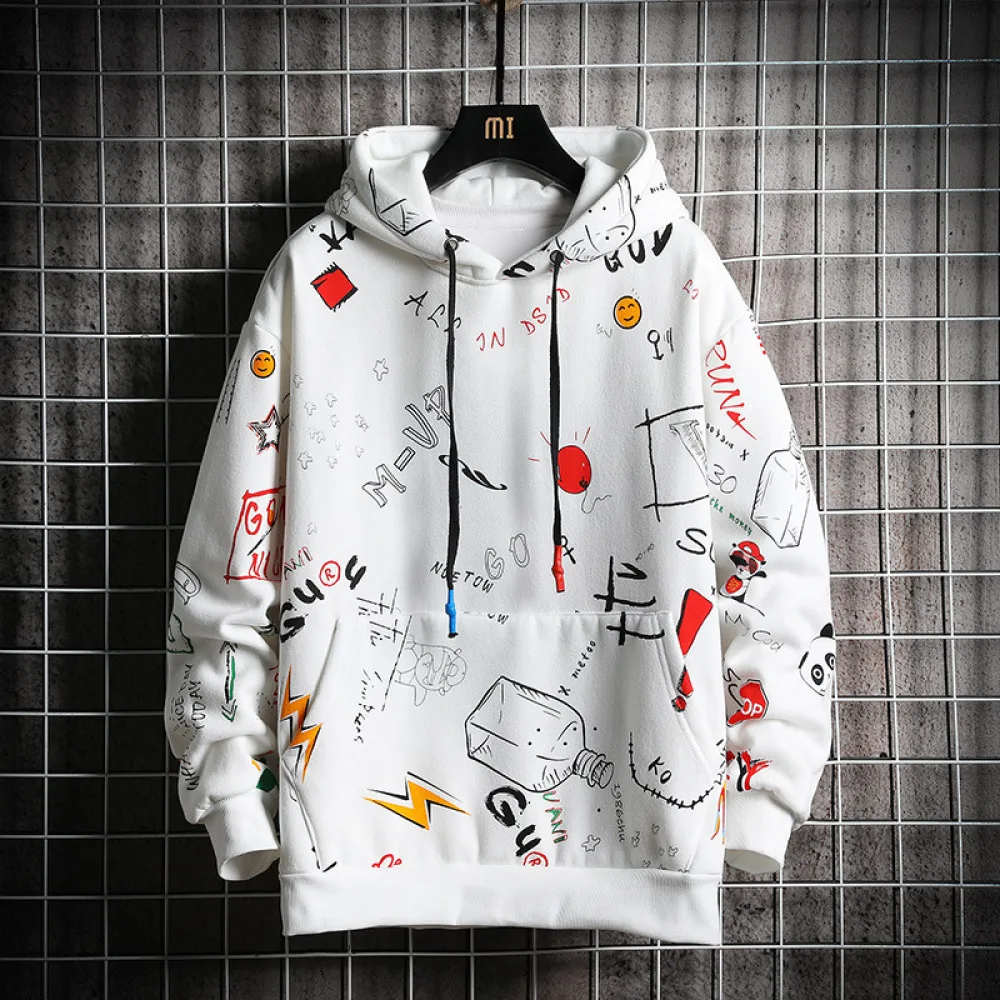 

SingleRoad Men's Hoodies Men Women 2021 Spring Sweatshirt Male Japanese Streetwear Oversized Yellow Anime Hoodie Men Sweatshirts