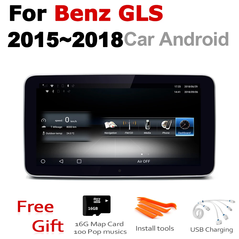 Автомобильный Android радио GPS мультимедийный плеер для Mercedes Benz GLS 2015 ~ 2018 стерео HD