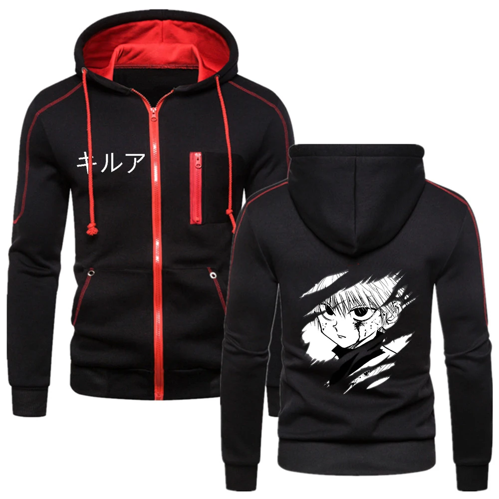 

2020 аниме HUNTERXHUNTER Killua Zoldyck куртка хлопковые модные толстовки Харадзюку мужская одежда флисовые пальто свитшоты на молнии