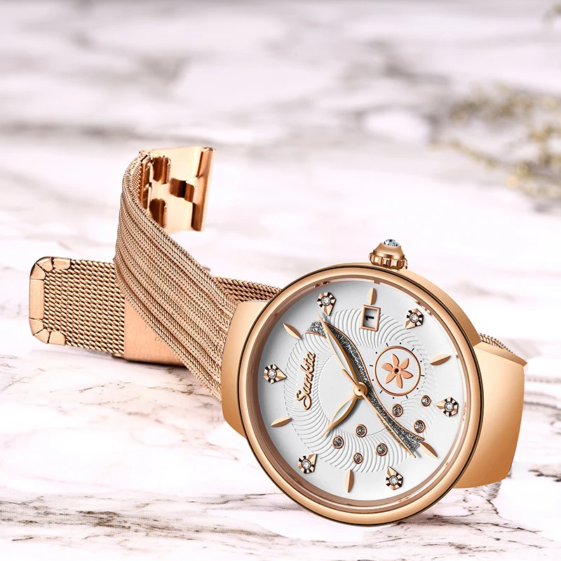 SUNKTA Women Watches Top Brand Luxury Ladies Mesh Belt Ultrathin Watch Stainless Steel Waterproof Clock Quartz Reloj Mujer | Наручные