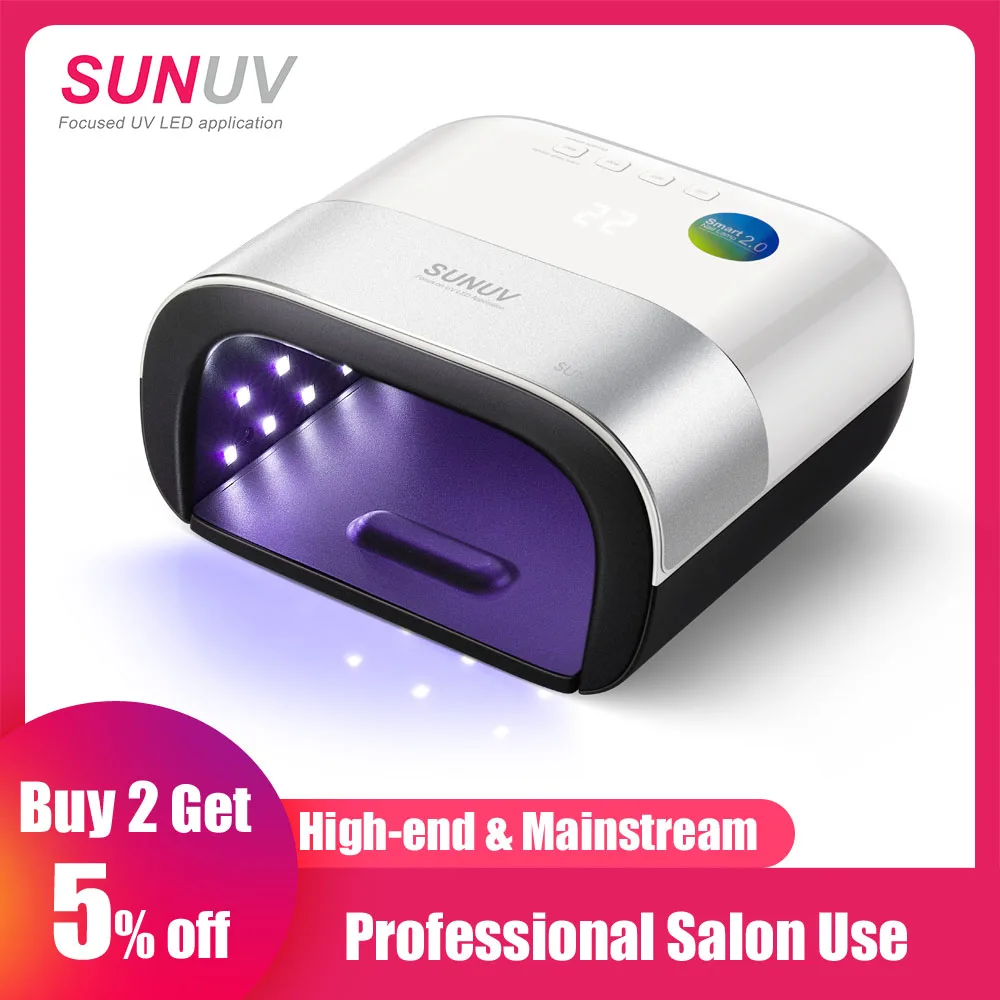 SUNUV SUN3 48 Вт Сушилка для ногтей УФ-светодиодный светильник инструменты для дизайна ногтей с умным 2,0 датчиком памяти таймера для отверждения гель-лака для ногтей