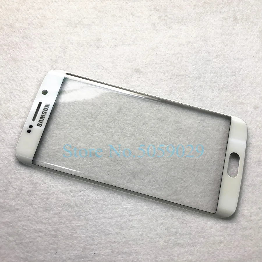 Для Samsung Galaxy S6 Edge G925 G925F ЖК-дисплей внешняя Сенсорная панель Замена стеклянного экрана передняя стеклянная линза+ наклейка