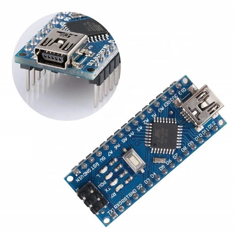 

Mini USB Nano V3.0 ATmega328P 5V 16M Micro Controller Board CH340 Chip