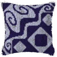 blue texture embroidery sale sets cross stitch pillow latch hook pillow do it yourself carpet embroidery cushions