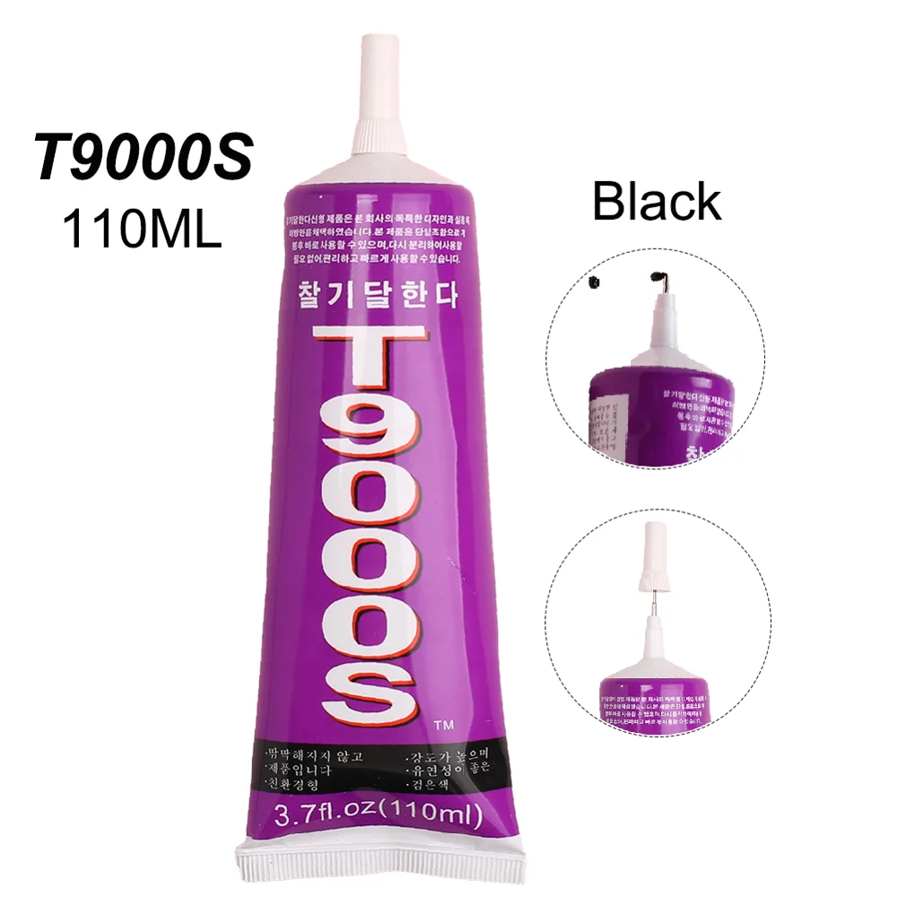 

Multi Purpose 110ML T9000 Glue Black Touch Screen Mobile Phone Super Epoxy Adhesive Jewelry Ceramics Stone Wood Plastic Craft uv