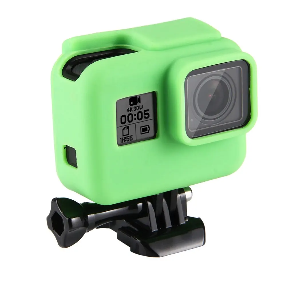 PULUZ для Go Pro Аксессуары Корпус крышка Мягкий силиконовый защитный чехол и боковая рамка крышка объектива для GoPro HERO()/7 черный/6/5