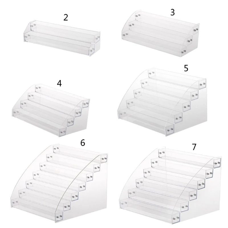 

2-7 Tiers Clear AcrylicPigment Bottles Storage Box Lipstick Jewelry Organizers