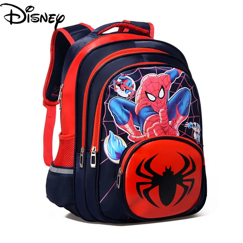 

Модный Удобный рюкзак Disney с мультяшным принтом, простая повседневная Водонепроницаемая детская школьная сумка на молнии с пряжкой