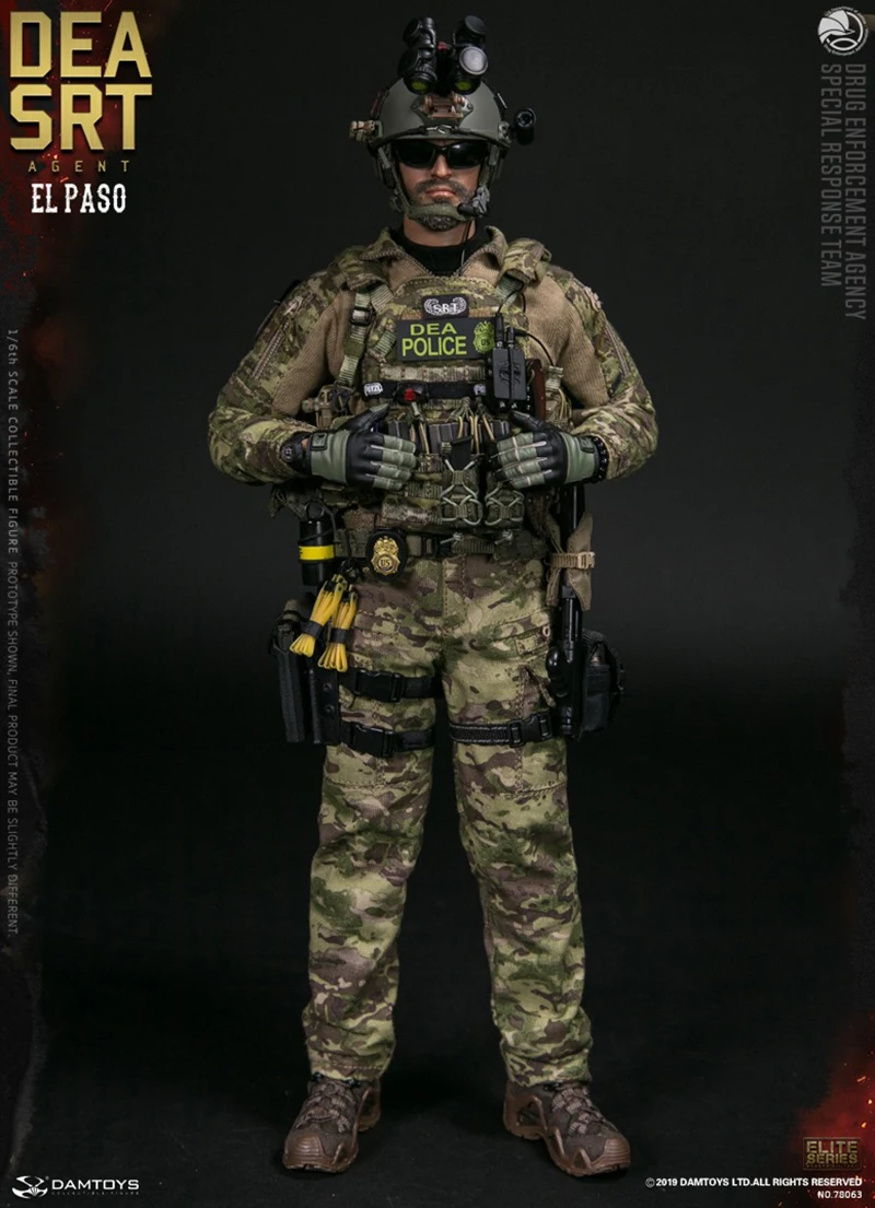 Для любителей коллекции подарки DAMTOYS 1/6 DEA SRT(специальная команда отклика) агент EL PASO(78063) для коллекции фанатов