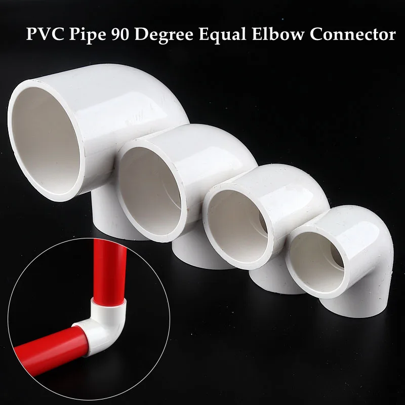 

20pcs~5pcs Inner Diameter 20~50mm PVC Pipe 90° Equal Elbow Connector Plastic Water Supply Joint Fittings Irrigation System Parts