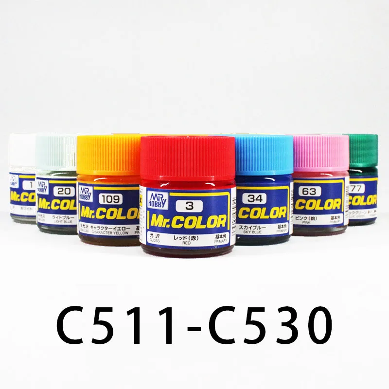 

10ML C511-C530 Mr Color Oily Nitro Paint For DIY Military Tank Ship Plane Soldier Model Handicraft Gundam Coloring Building Tool