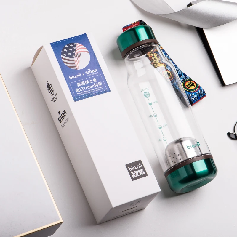 Прозрачная бутылка-фильтр портативная водная напольная чашка Спортивная