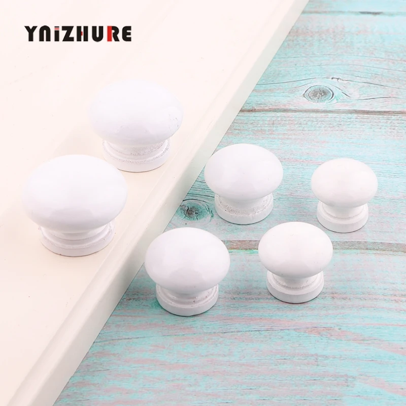 Деревянная ручка Logism экологически чистая белая Лаковая для мебели деревянные