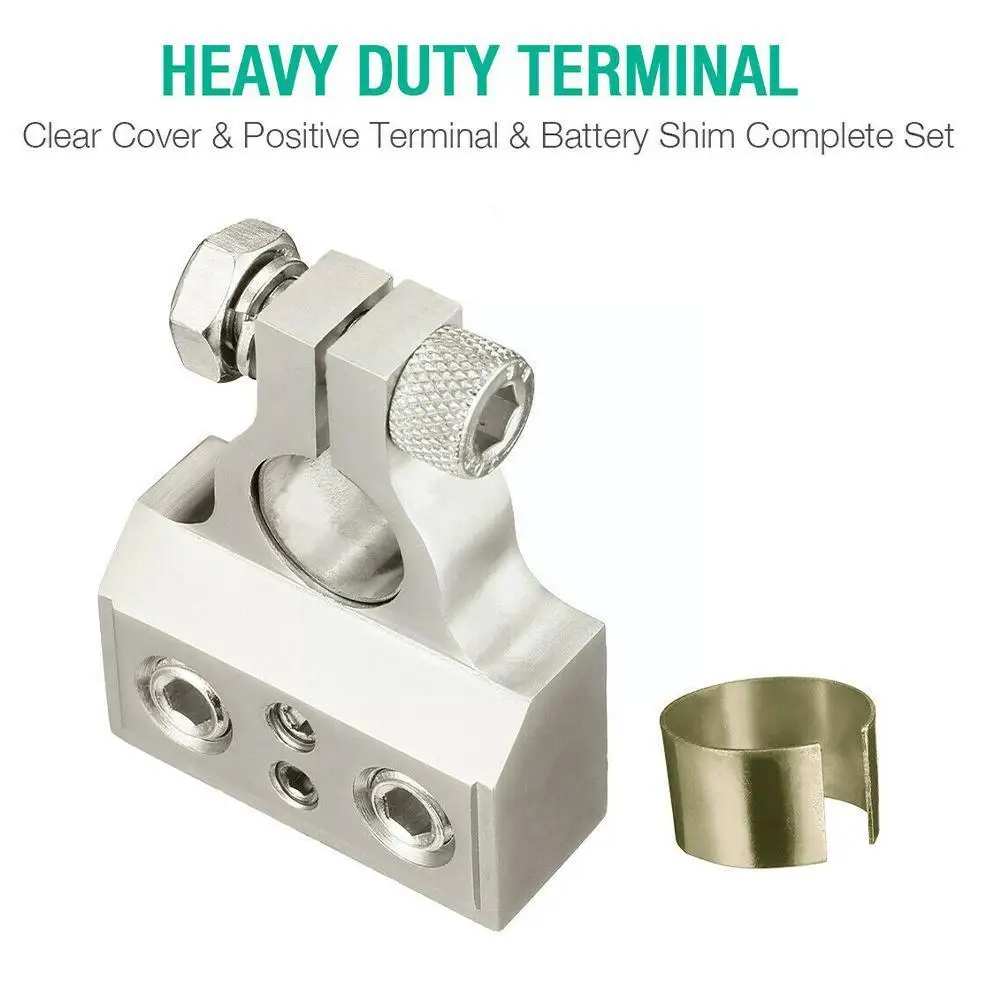 1Pcs Zinc Alloy Car Battery Terminal Connector Kit Post 2/4/8/10 Positive Connectors Negative Instrument Clamp AWG O3B9 | Автомобили и