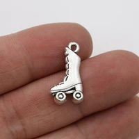 10pcs antique silver plated boot shoe charm pendants for bracelet jewelry accessories making diy findings 21x11mm