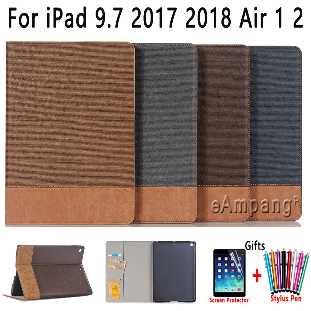 Кожаный чехол для iPad 9 7 2018 2017 5 го 6 поколения Air 1 2 умный противоударный флип