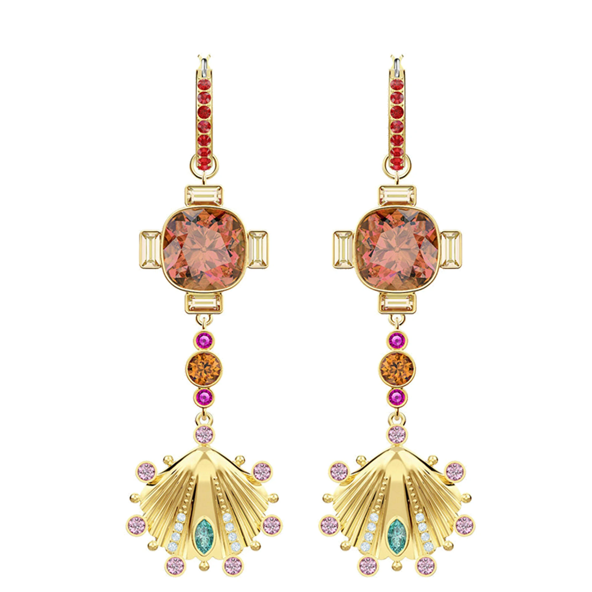 

2020 fashion jewelry swa1: 1 exquisite clover, star moon and feather lady charming Earrings