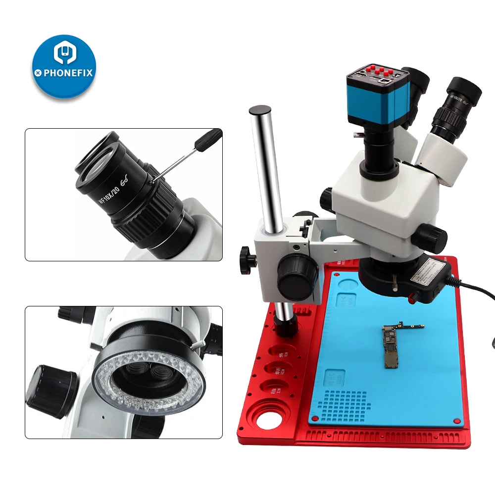 38MP 21MP Цифровой hdmi usb microscopio камера 3.5X-90X simul-focal Тринокулярный Стерео микроскоп