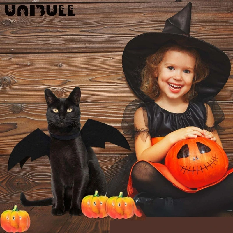

Newest Halloween Cute Pet Clothes Black Bat Wings Harness Costume for Halloween Cosplay Cat Dog Halloween Party for Pet Supplies