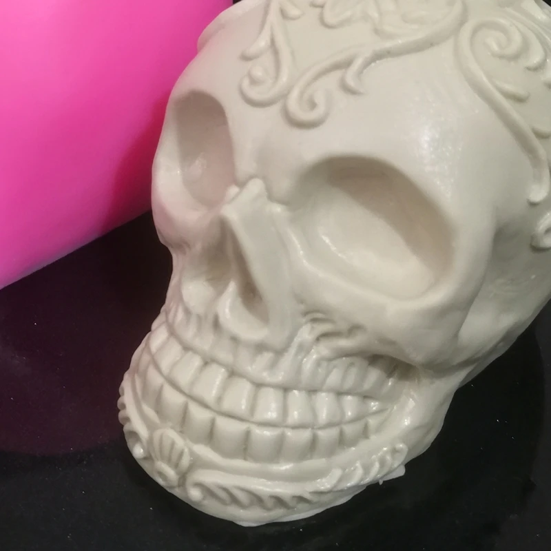 

3D украшения в виде черепа, зеркальные украшения, силиконовая форма для рукоделия