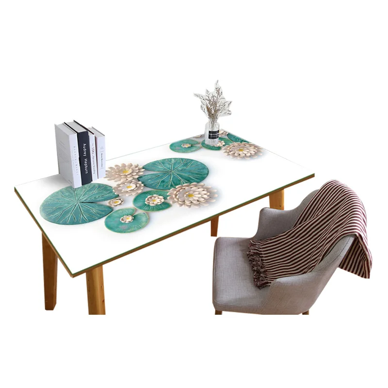 Скандинавские 3D Цветы скатерть из ПВХ пластика водонепроницаемый термостойкий