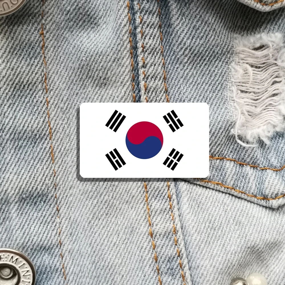Корейский национальный стиль яркий флаг гордости булавка для рюкзаков шляп