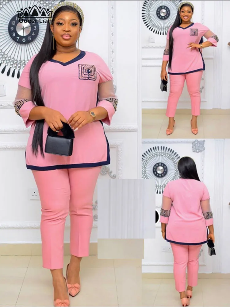 Новый Африканский костюм 4 цветов высококачественный Топ с рукавами и