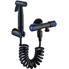 Черный ручной Туалет биде кран опрыскиватель из нержавеющей стали Ванная Комната Биде набор туалет для очистки пола ручной спрей самоочистки