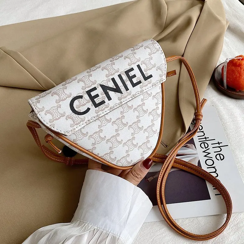 

2021 New Triangle Shell Bag Mother Chain Underarm Bag Cloth Bag Single Shoulder Diagonal Cross Designer Women's Bag