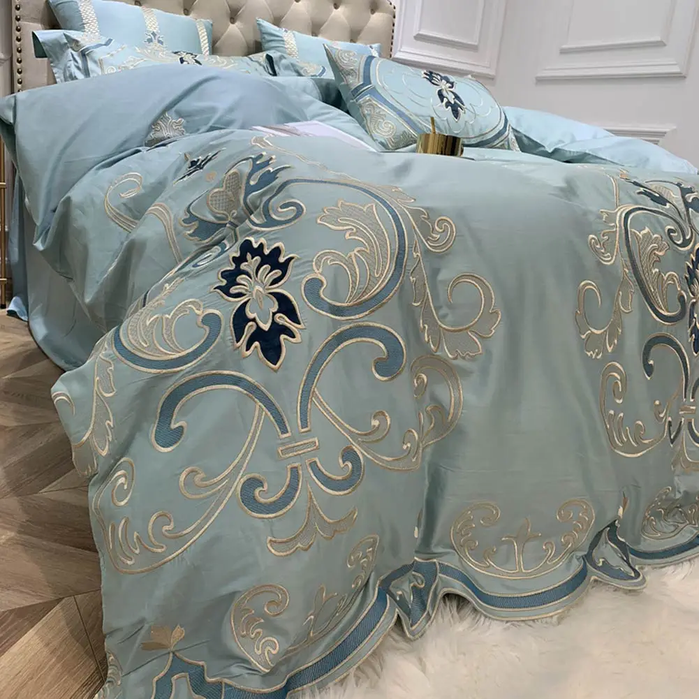 Svetanya роскошный Египетский хлопок набор постельного белья Queen King Размеры вышивка