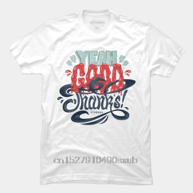 Модная мужская футболка с принтом модная зимняя хлопковая коротким рукавом Yeah Good
