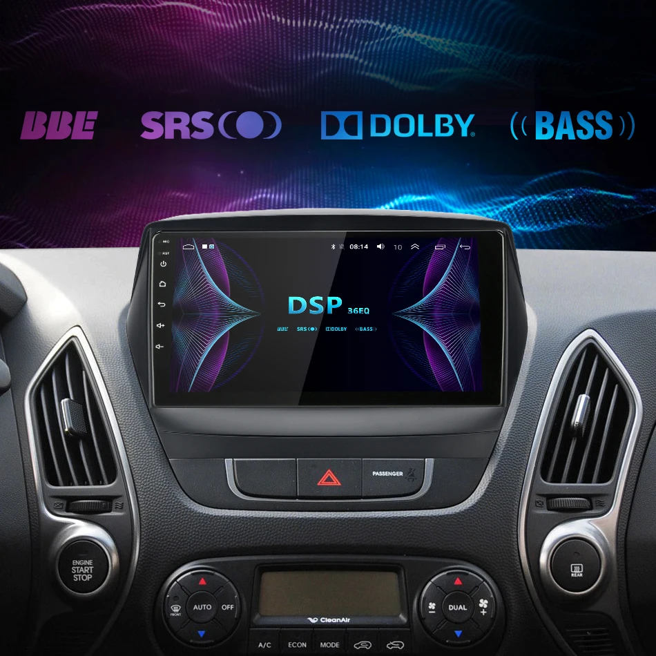 Jansite " Автомобильный радиоплеер для hyundai Tucson 2 2011- Авторадио Android 2G+ 32G Сенсорное зеркало-link плееры с рамкой