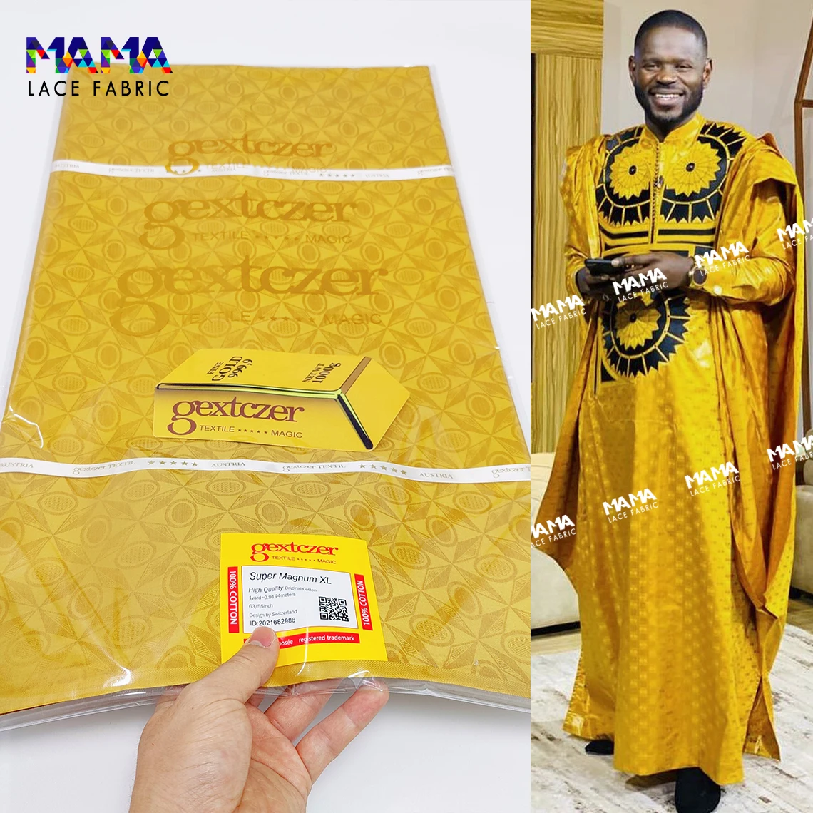 Новый узор! 5 ярдов яркая африканская парфюмерная базиновая богатая ткань