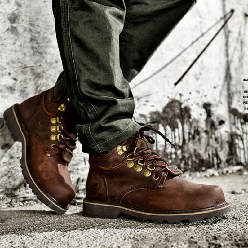 Мужская обувь для походов дышащая тактическая из натуральной кожи