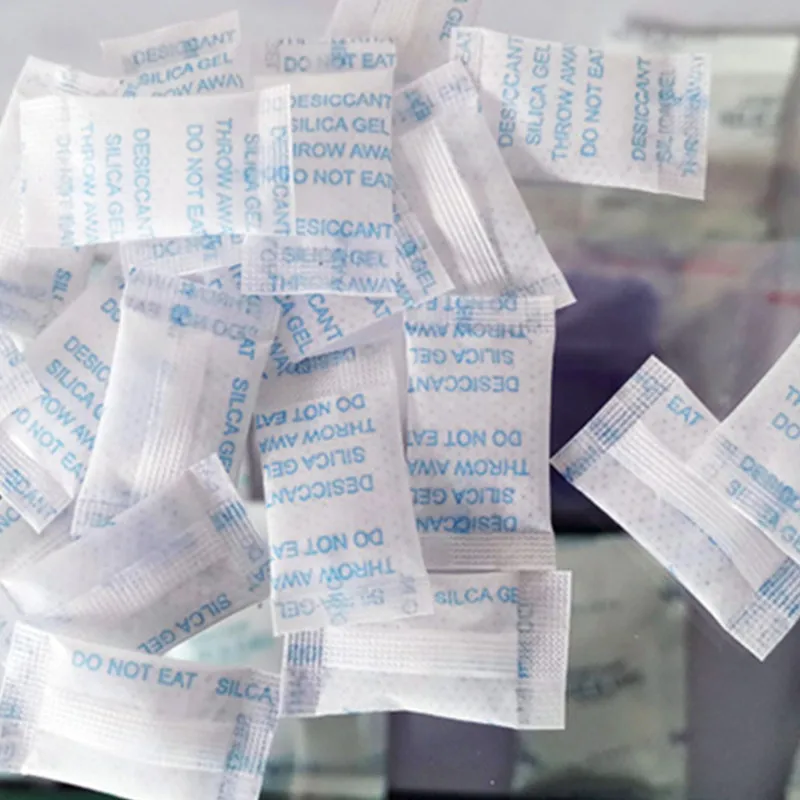 

100Pack 0.5g Non-Toxic Silica Gel Sachet Desiccant Damp Kitchen Room Living Moisture Dehumidifier Accessories Absorber Bag