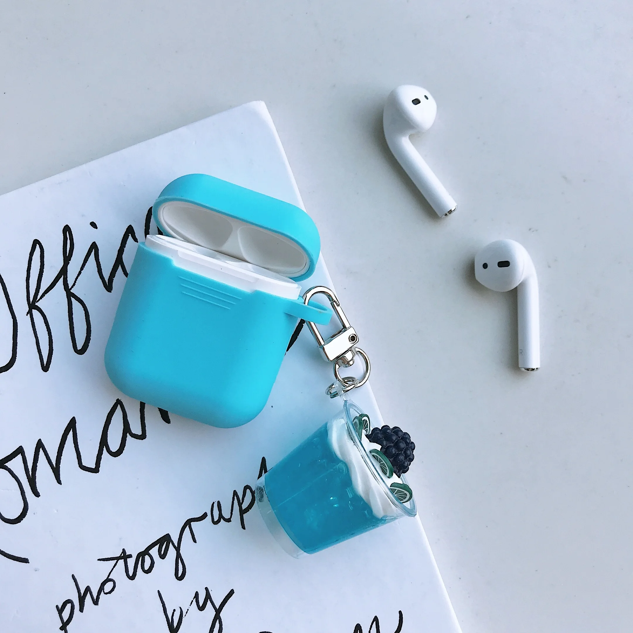 A3 Для AirPods чехол с милым брелком Единорог/мини конфеты фрукты аксессуары чехол s Для Air pods 2 Силиконовый беспроводной чехол для наушников - Цвет: A3