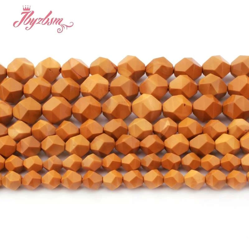 

Natural Mookaite Jaspers Faceted Yellow Loose 6/8/10mm Stone Beads For DIY Necklace Bracelets Jewelry Making 15" Free Shipping