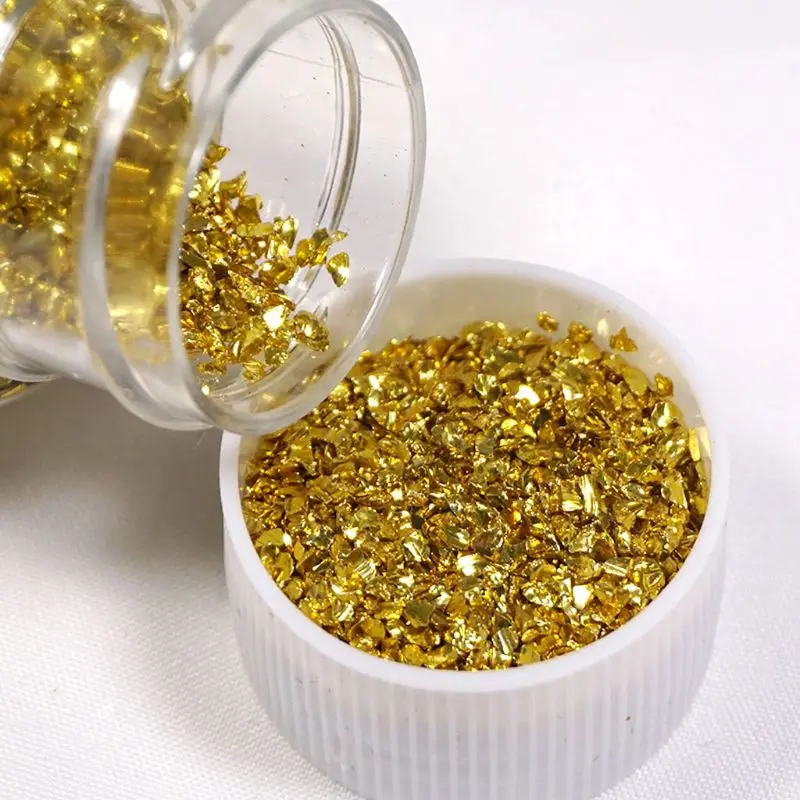 

20G Champagne Gold Metal Broken Stones DIY UV Resin Epoxy Resin Jewelry Mold Fillings Art Crafts