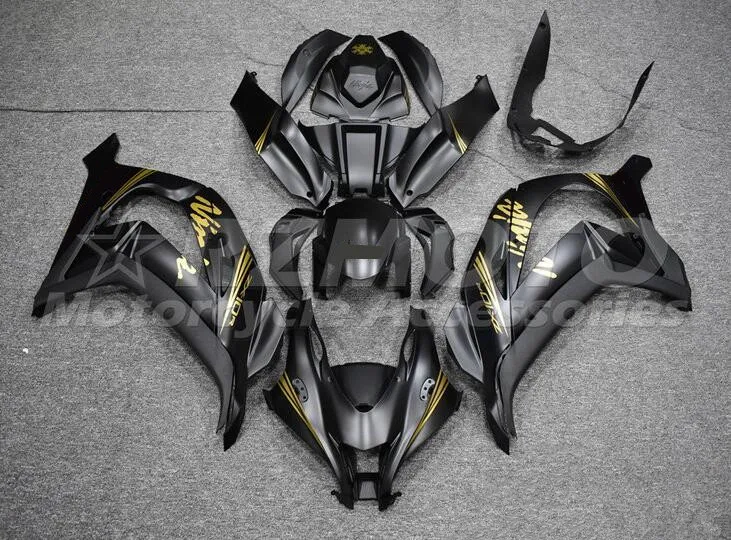 

Новый комплект обтекателей для мотоцикла ABS, подходит для kawasaki Ninja ZX-10R zx10r 10r 2016 2017 2018 2019 16 17 18 19, золотистый, черный, матовый