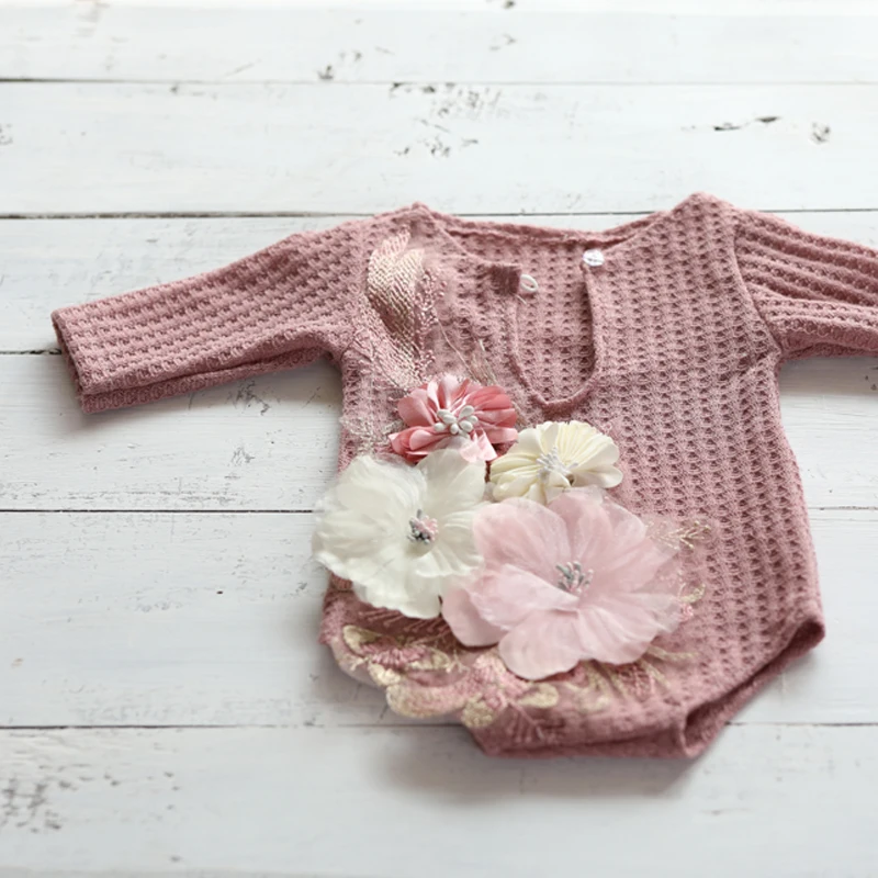 

2021 Fotografia Props Handmade Flower Clothes for Bebe Flower Clothes Accessories Costume Prop Accessories New born Photography