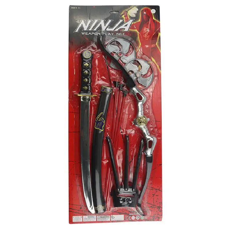 

Knife Toy Set Children's Ninja Toys Japanese Samurai Stage Props Bows Darts Samurai Sword Toys Role-playing Playful Toys