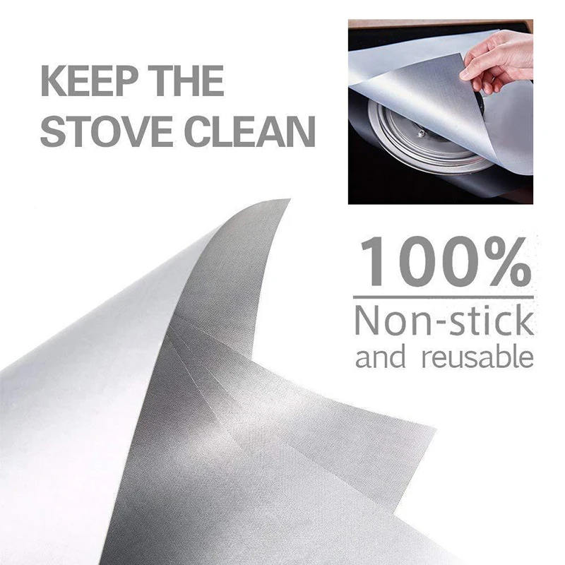 

4pcs/set Stove Protector Cover Reusable Gas Stove Burner Covers Kitchen Mat Gas Stove Protector Cleaning Pad Liner Cover