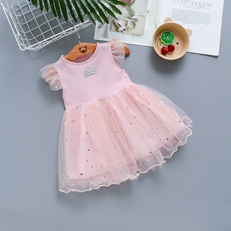New Summer Kids Girls Clothes Set Fruit Parrten Short T-shirt +Bow Ball Gown Dress 2pcs Clothing Sets | Детская одежда и обувь