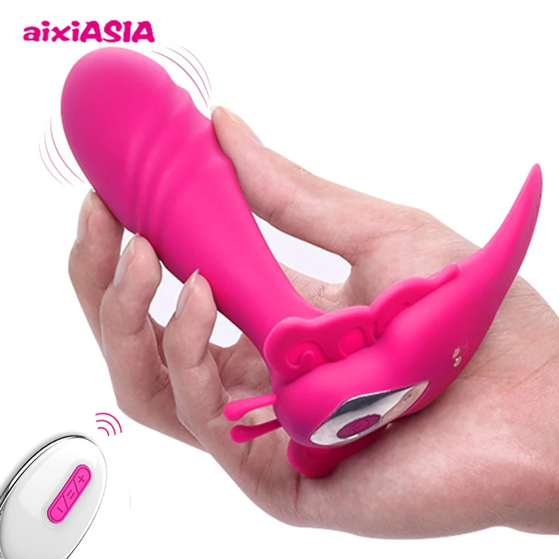 Дистанционное управление белье с бабочками Вибратор G точка Стимулятор клитора