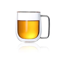 double wall glass cups coffee mug kitchen supplies milk whiskey tea beer tumbler cups heat resistant glass coffee cup 400 ml
