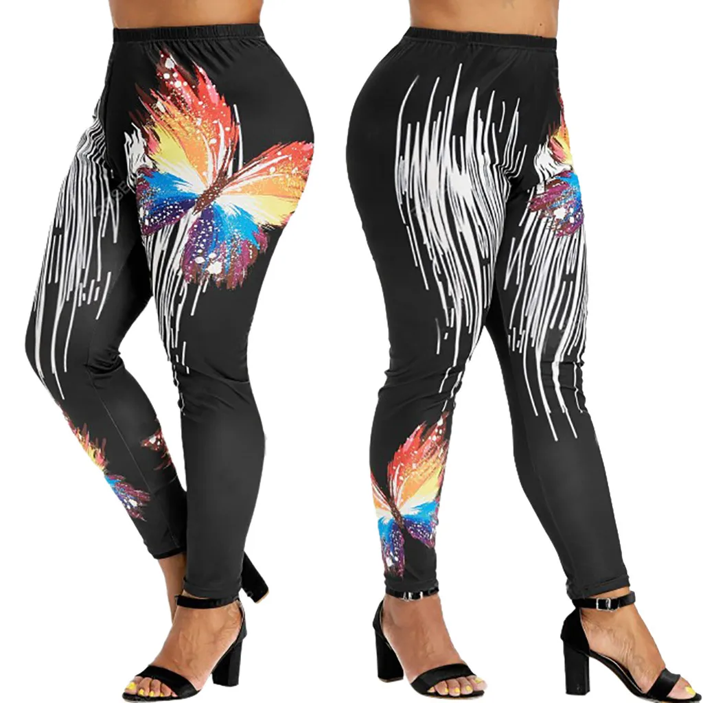 Модные новые сексуальные женские штаны для йоги бега с высокой талией Стрейчевые