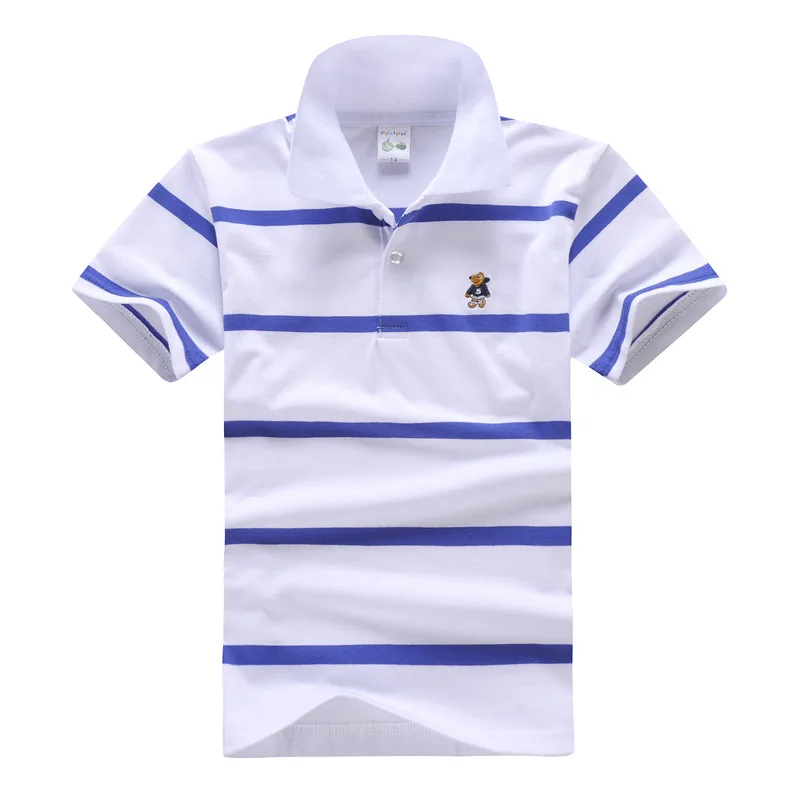 

2020 Children's Wear 0-15 Years Old 90-170 College Style Boys Short-sleeved T-shirt Summer Cotton Lapel Short-sleeved Polo Shirt