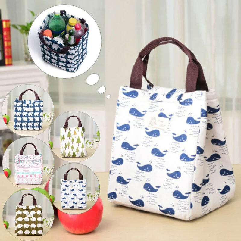 

Large Insulated Lunch Bag Cooler Picnic Travel Food Box Women Tote Carry Bags