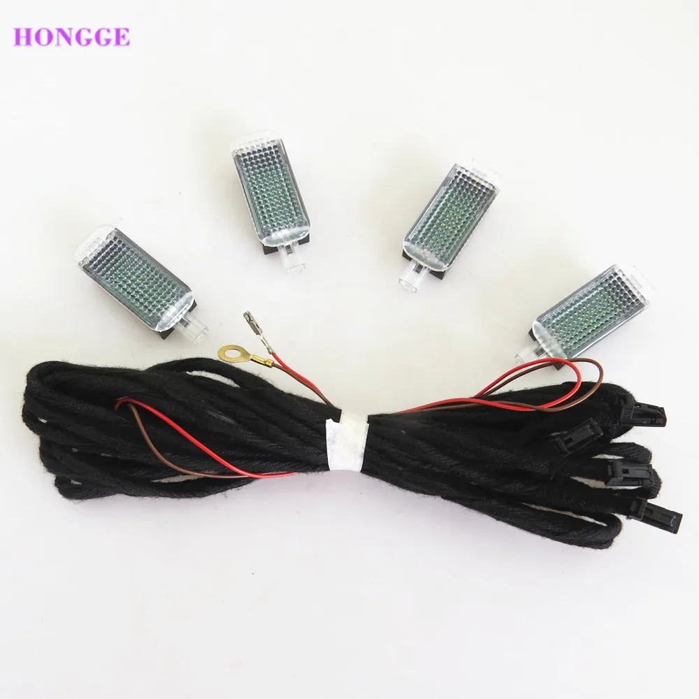 HONGGE светодиодный ног огни + кабель для VW Golf Passat Octavia Seat Leon Альгамбра Audi A4 A6 A7 A8 Q3 Q5 TT